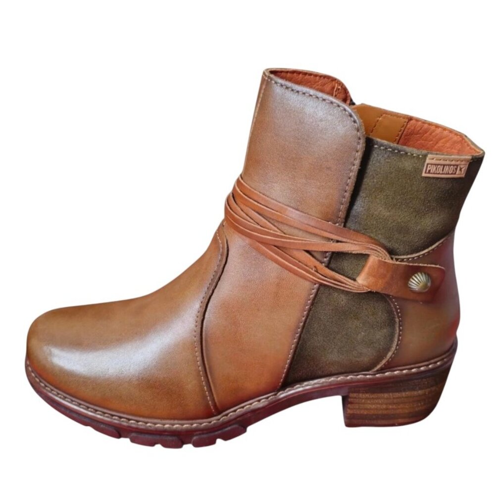 Pikolinos San Sebastia W1T-8906C2 Ankle Boot (Women) - Olive, US 8.5 / EU 39 M
